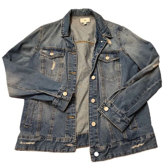 BP Distressed Denim Jacket - Picture 1 of 3